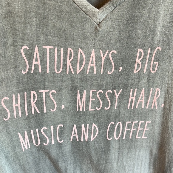 Altard State Graphic Tank Mineral Wash Top Gray Flowy Womens Small Messy Loose - Picture 4 of 5